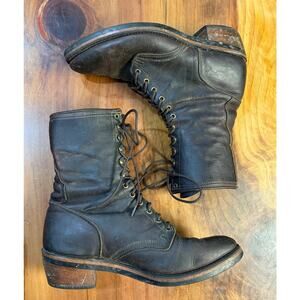 Nitro Men's Boots 11 Logger Lace Leather Brown Work Outdoor
